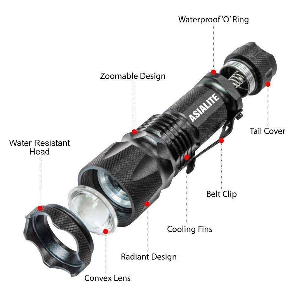 Tactical aa zoomable led flashlight bike bicycle zoomable micro mini tactical led torch flashlight