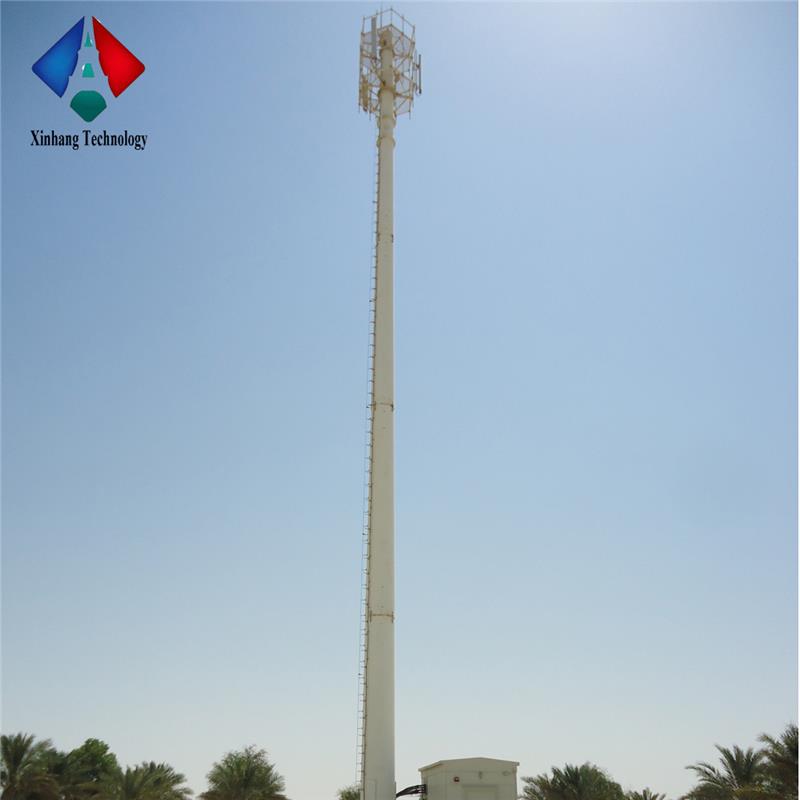 galvanized telecommunication antenna q345 steel monopole single pole communication tower