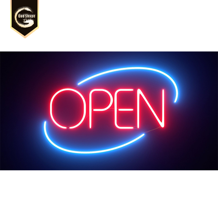 Manufacturer custom easy use colorful neon sign open  waterproof  led sign for shop