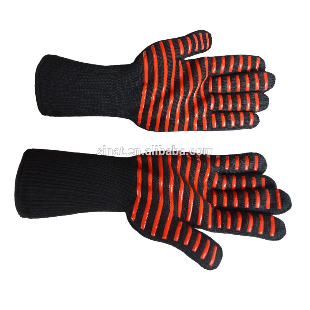 CE approved High temperature resistant barbecue gloves