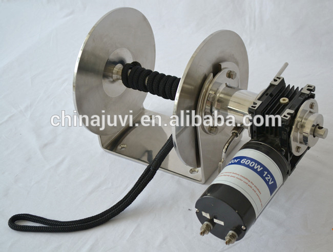 JVW-011F 12V/24V 600W electric drum free fall anchor winch for boat yacht