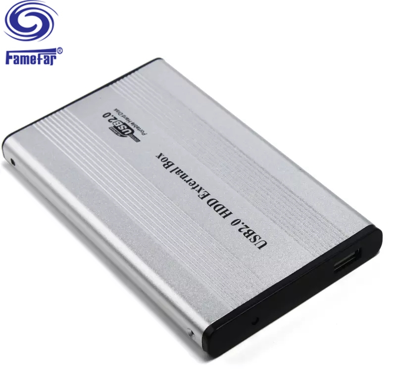 USB 2.0 SATA HD HDD Hard Disk Drive Enclosure Aluminium Alloy Blue Color 3TB External Storage Case Box For PC Wholesale