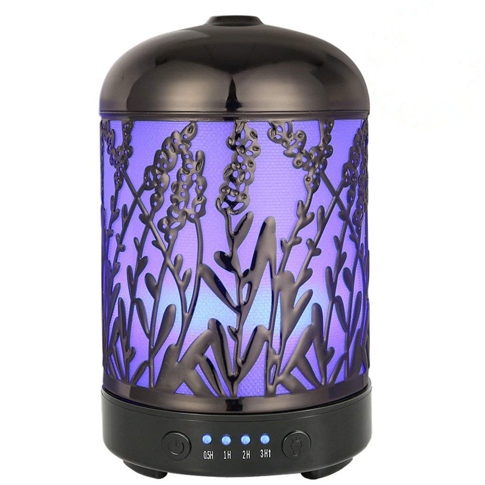 100ml Metal Aroma Diffuser with Colorful LED Light Indian Return Gift Cool Mist Humidifier Best Promotional Gift for Business