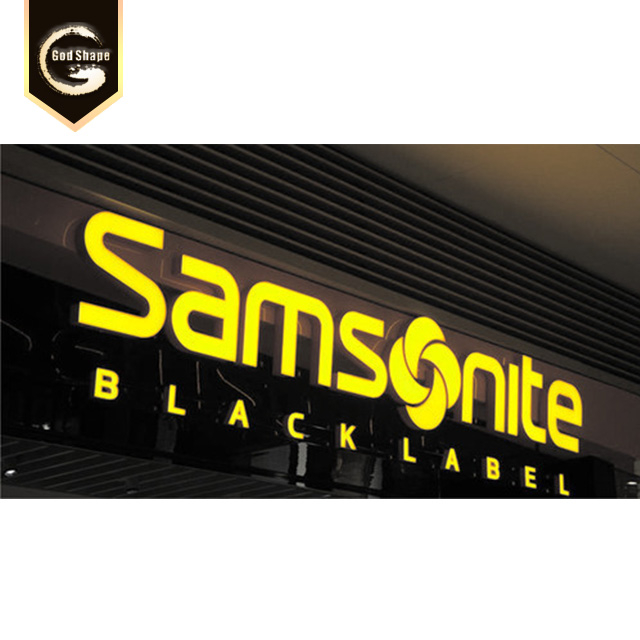 Store front custom small stainless steel backlit sign with solar LED 3D illuminated channel letter signs