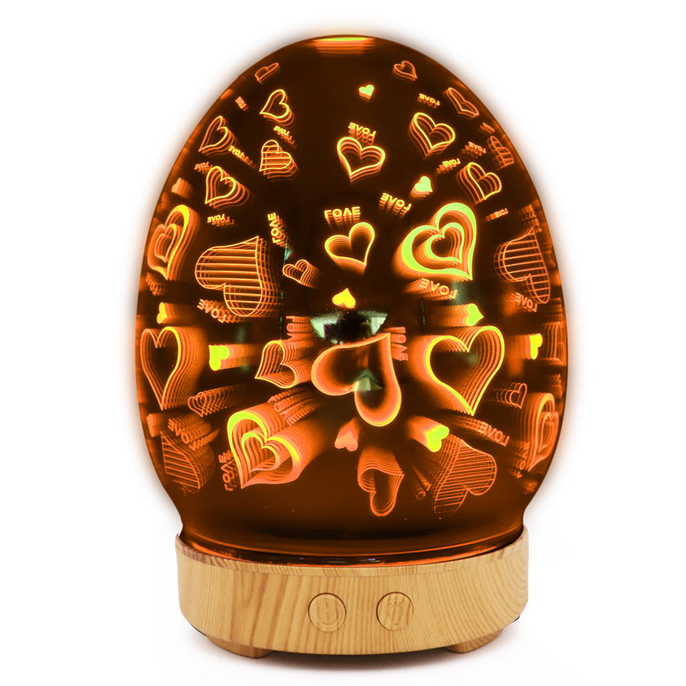 2019 Hot Wholesale 3D Ultrasonic Air Aroma Humidifier With 7 Colors, 3D Essential Oil Aroma Diffuser Rainbow Air Humidifier