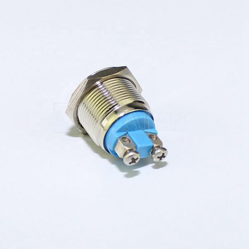 IP67 Electrical Non Lock SPST Mini Dome Switch Metal