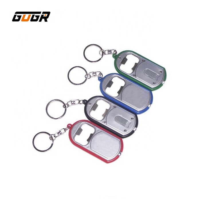 Customizable Bottle Opener Key Light Black Light Keychain Bottle Opener With Led Light