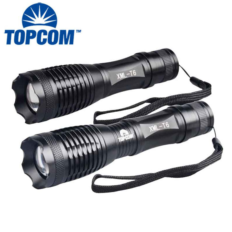 Black Aluminum LED Flashlight Torch XM-L T6 LED Lantern