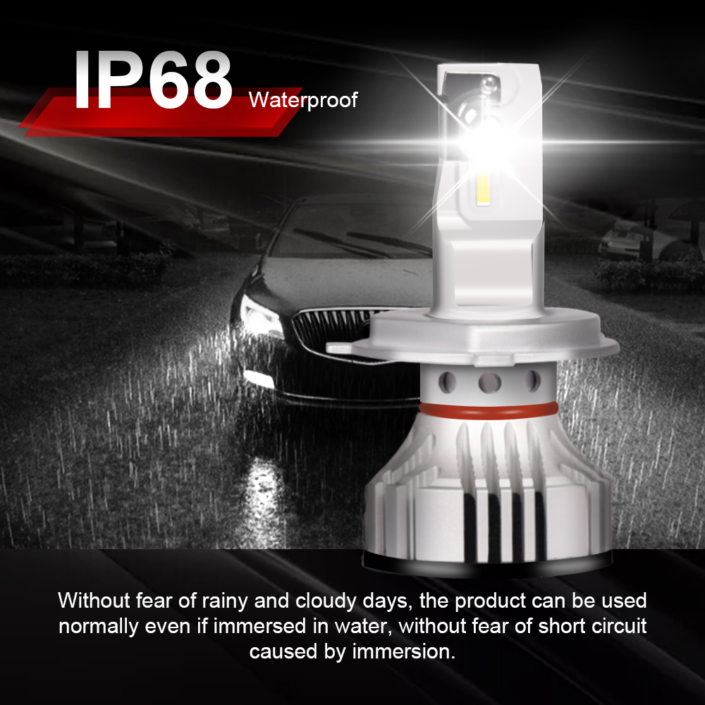 F2 New Upgrade Canbus  Car LED Headlight 60w white cool color projector led headlight bulb