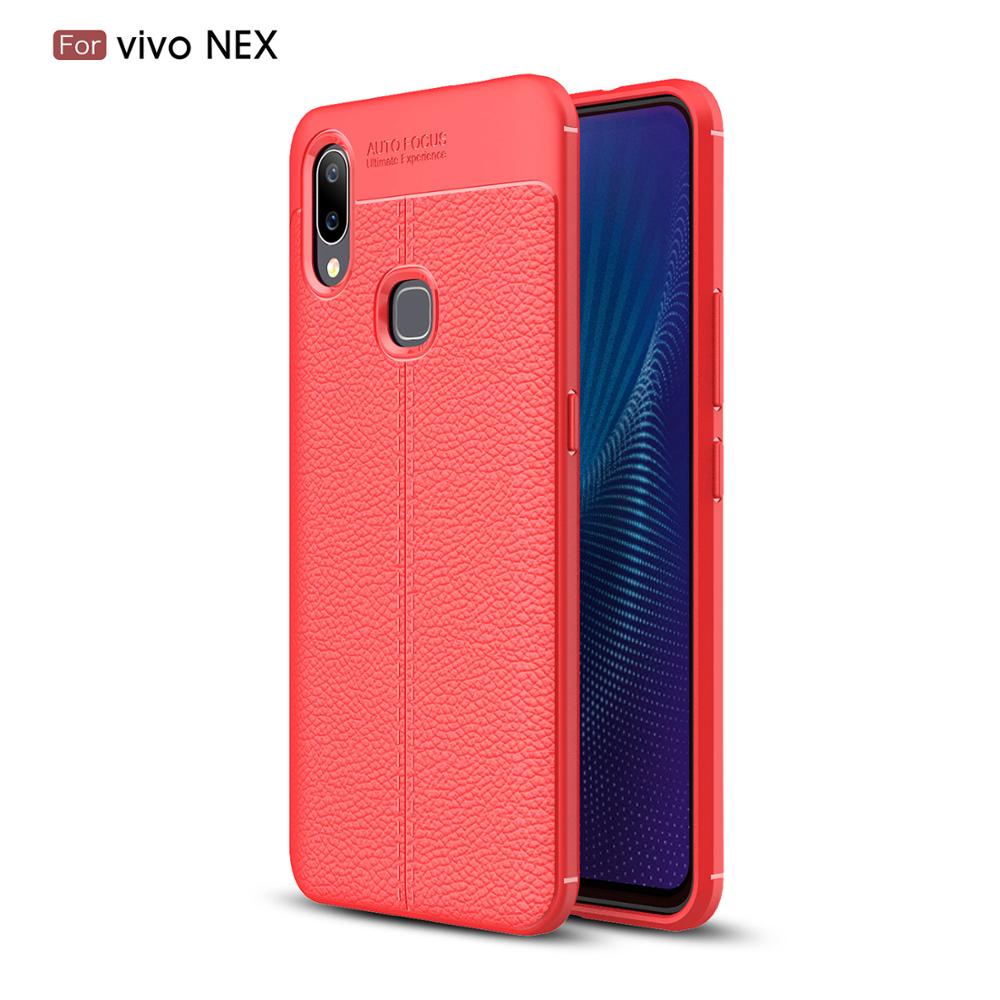 New Design Carbon Fiber Lichee Pattern For Vivo NEX A S Soft TPU Case