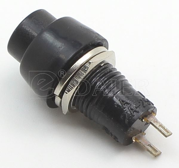 10mm Red Round Button 2Pin SPST Latching Plastic Push Button Switch