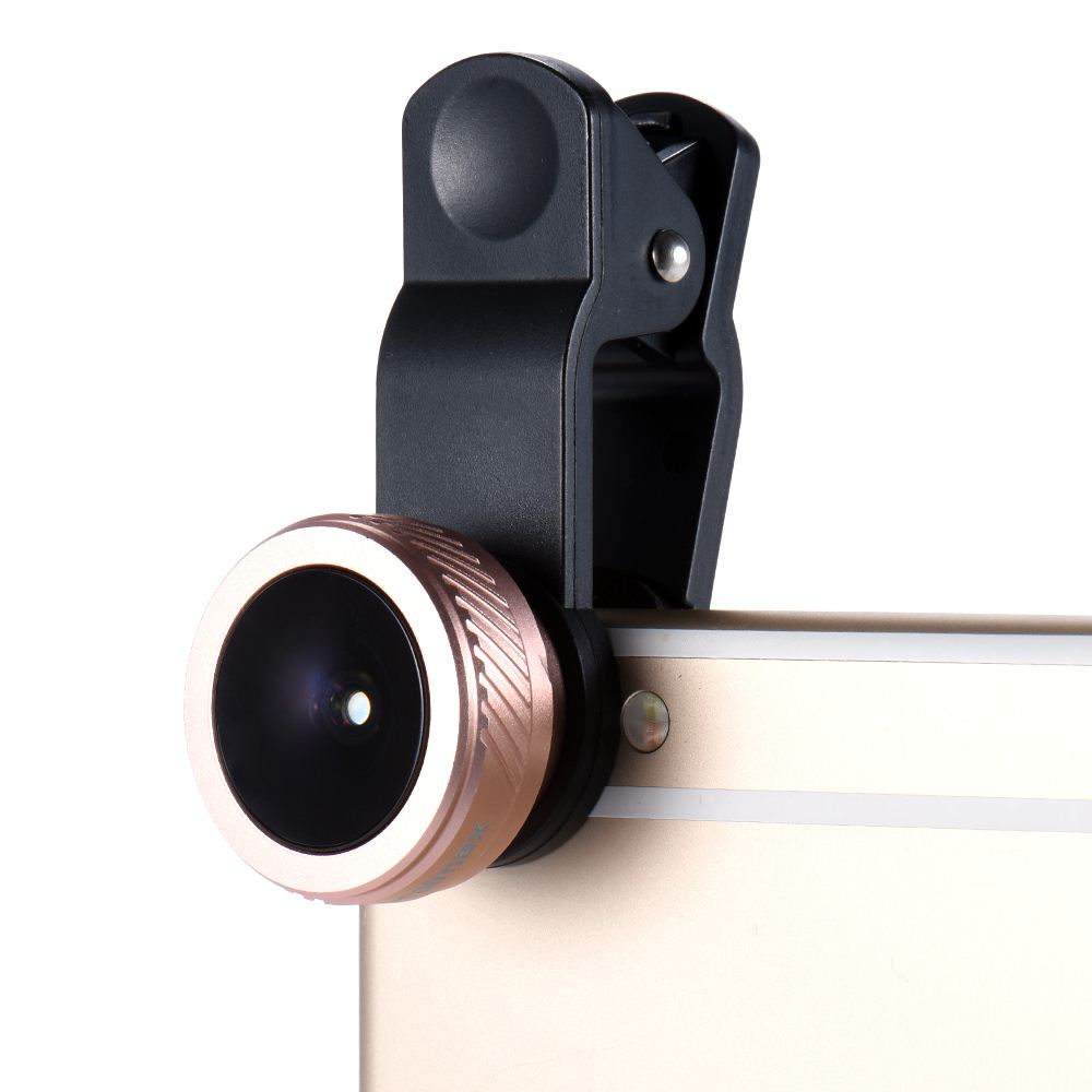 Focalmax 4-in-1 Phone Photo Lens Fisheye Wide Angle 3X Telephoto 15X Macro Set with Clip for Mobile Phone