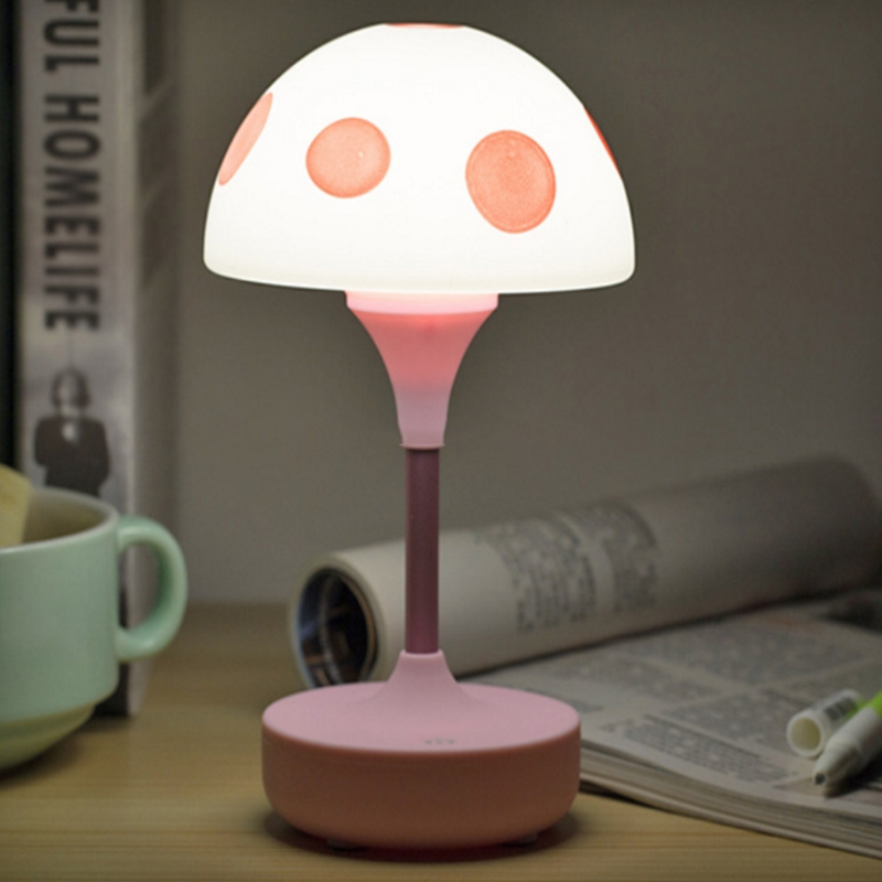 Goldmore Mushroom Shaped Rechargeable USB Powered 3 Modes Book Light Bed Reading Light for Room Bed Bookworms