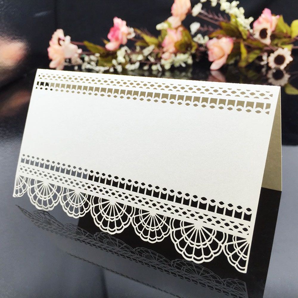20 pcs Delicated Laser Cut Name Place Card Wedding Celebration Birthday Party Table Card