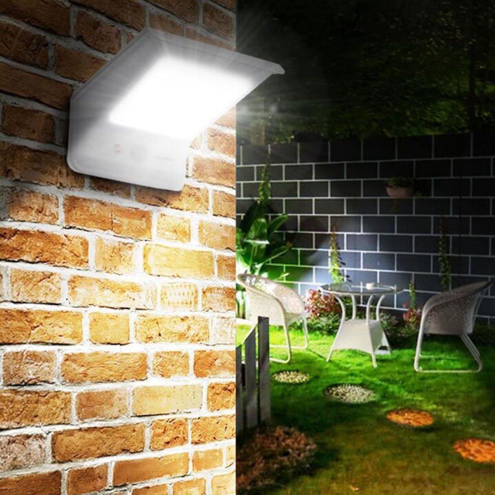 Cordless Semi gate entrance fence deck stair Solar power 20 LED wall mounted Motion sound Detector night light lamp