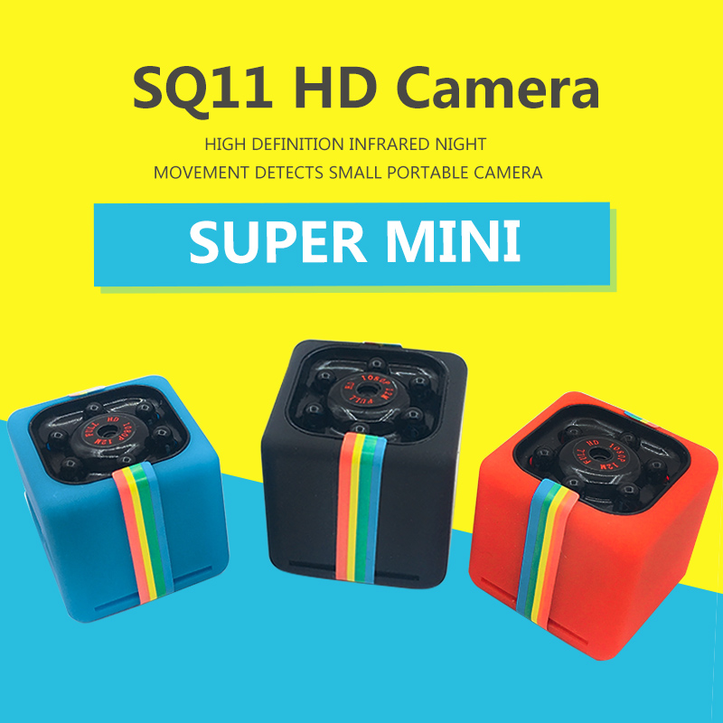 World Smallest Size Cute Mini Cam SQ11 with Multi-fonction Support Day and Night Video Recording and Taking Picture