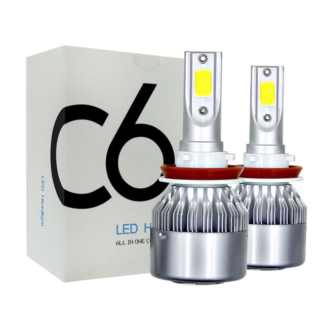 Hot selling COB chip h8 h9 h11 led auto bulb led headlight C6 for vehicle