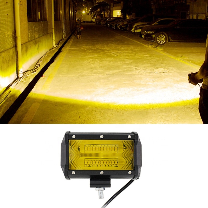 5Inch(2PC) 72W Flood Double Row Flood Led Bar 10800Lumens Driving Lights Fog Lights Led Off Road Lights for Trucks ATV UTV SUV