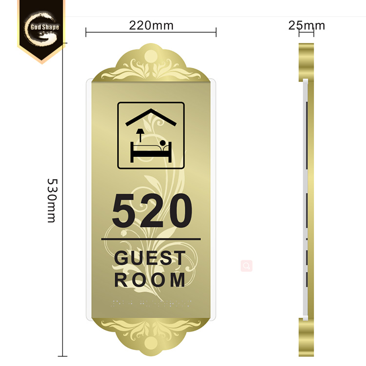 New Braille Stainless Steel Signs Room Door Signage