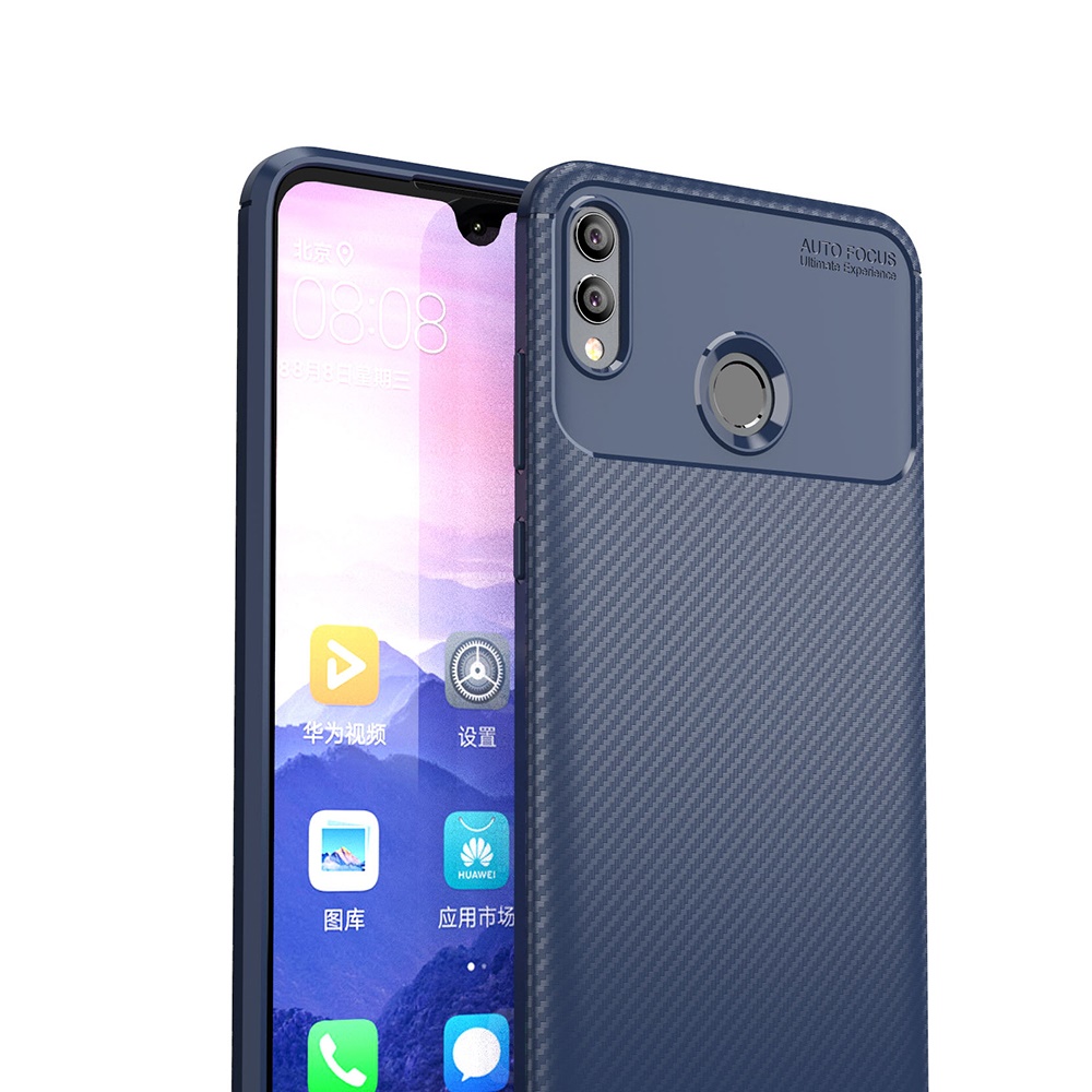 Carbon Fiber 360 Protective phone case For Huawei honor 8X Max TPU Silicone back cover case