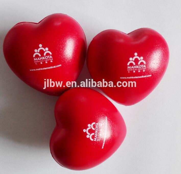 Heart Shape Memory Foam Custom Stress Ball Logo Basketball Stess Ball