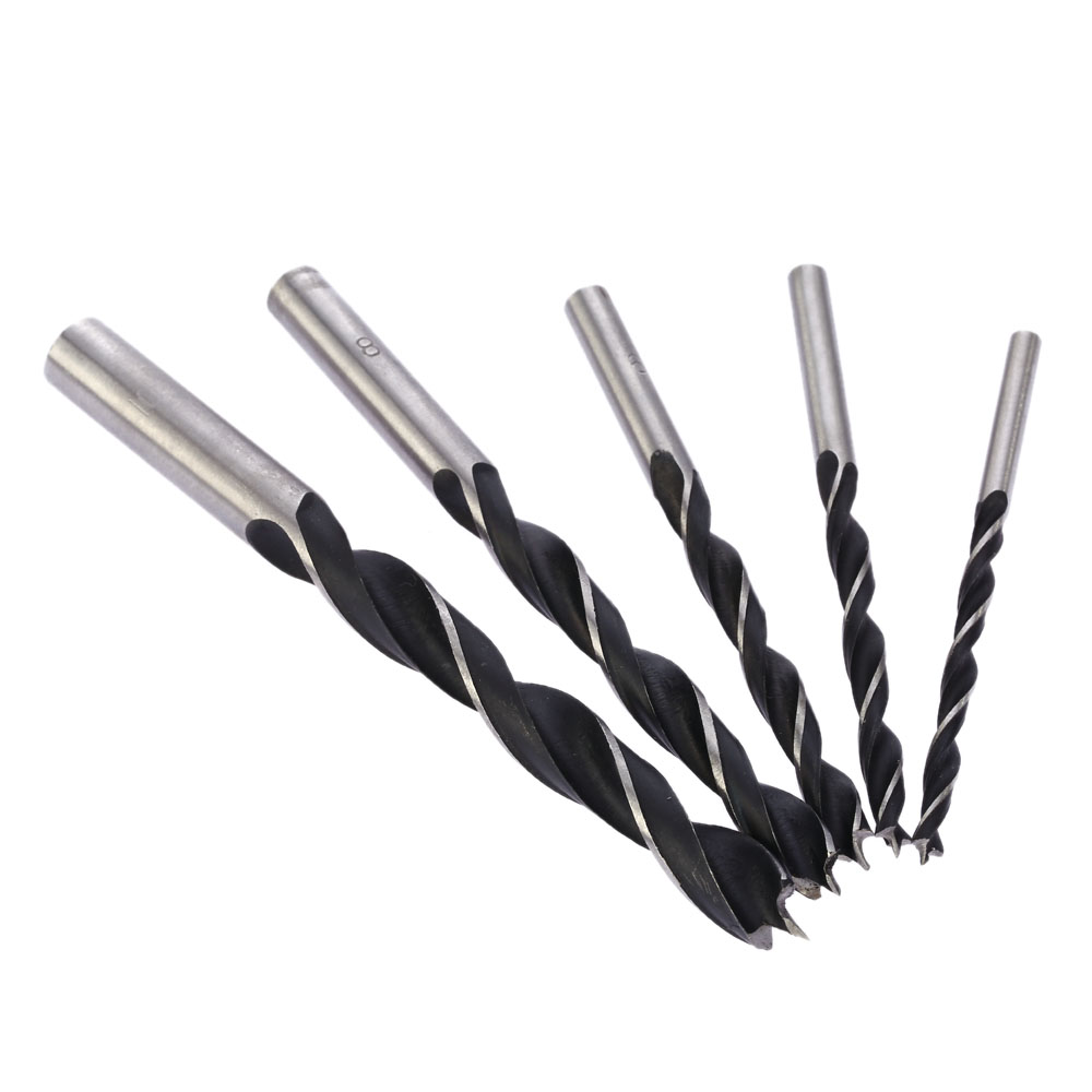 5pcs/set High-carbon Steel Wood Drill Bit Set Wood Drill Bit Brad Point ferramentas Three Point Woodworking Drill 4 5 6 8 10mm