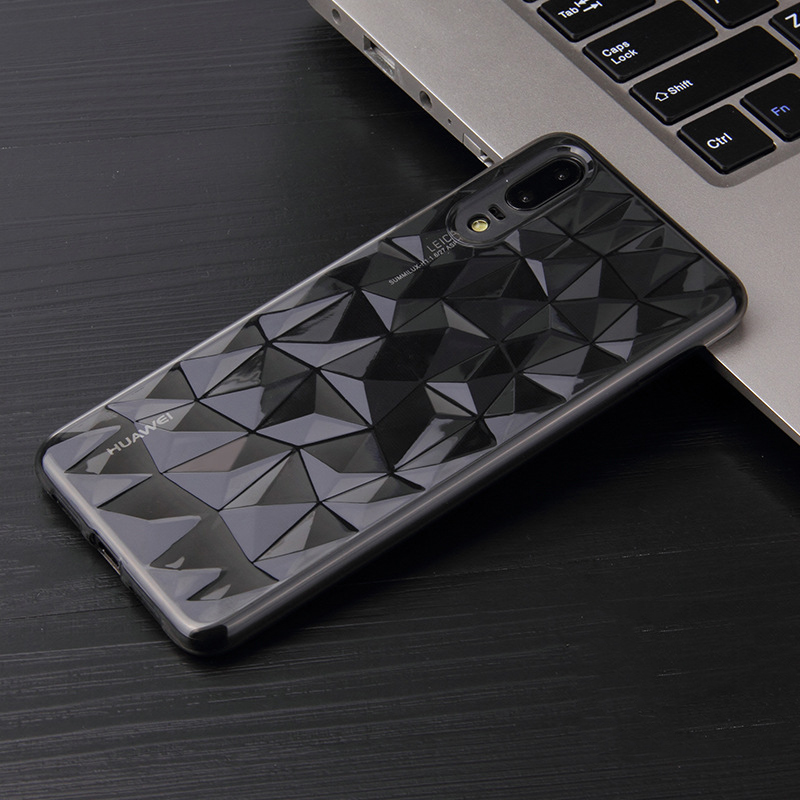 shockproof diamond pattern wholesale transparent tpu phone case for Huawei P20 P20 Pro case