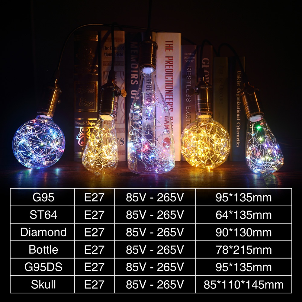 Edison Style Color Flashing Decorative Christmas Lights Led String Light Bulb for Holiday Decoration