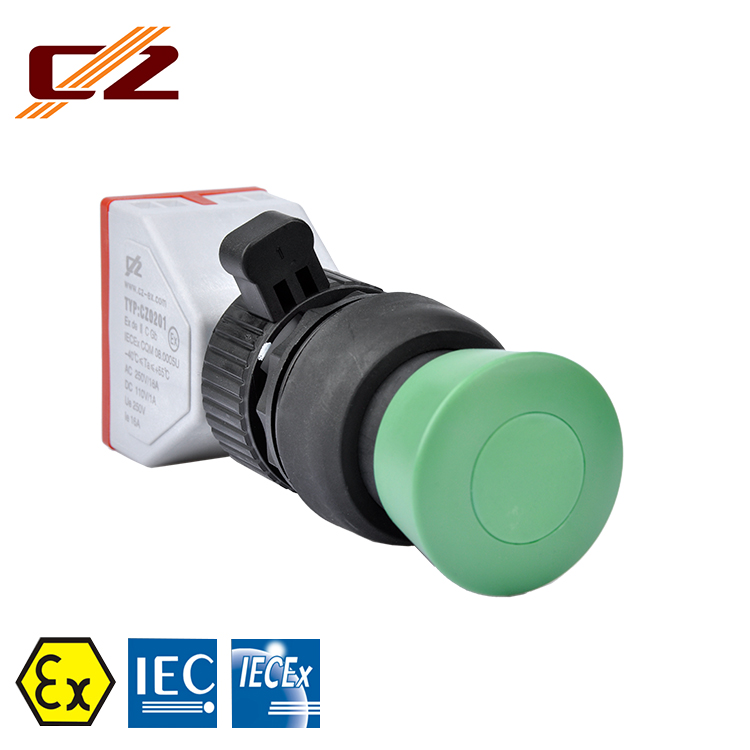 IECEx and ATEX certified Plastic Explosion-proof Mushroom Head Momentary Push button