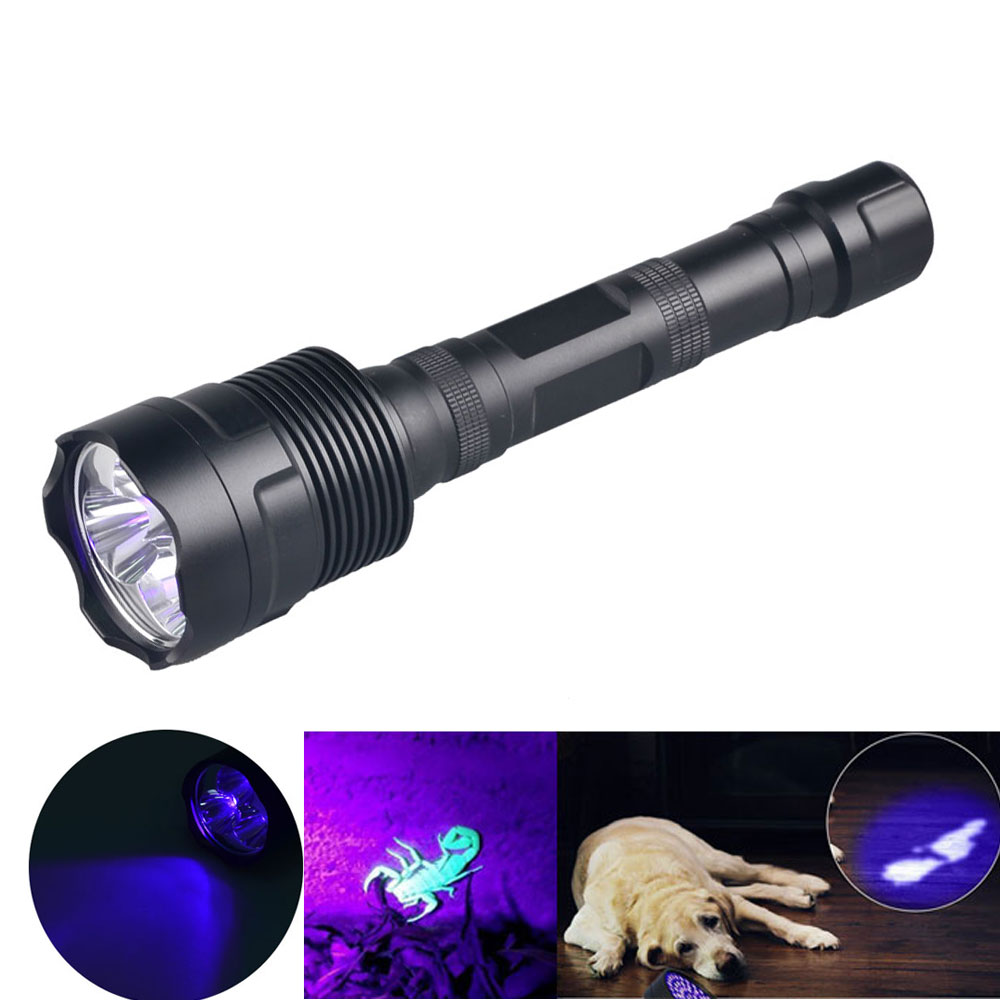 Powerful Rechargeable Scorpion Led Purple Light 30W led Amber Detector 395nm or 365nm UV flashlight