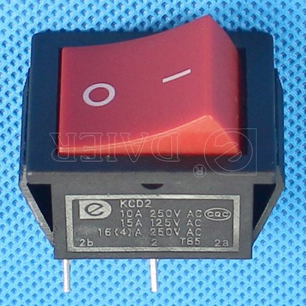 CQC Black Double Pole Single Throw Rocker Switch KCD4-201