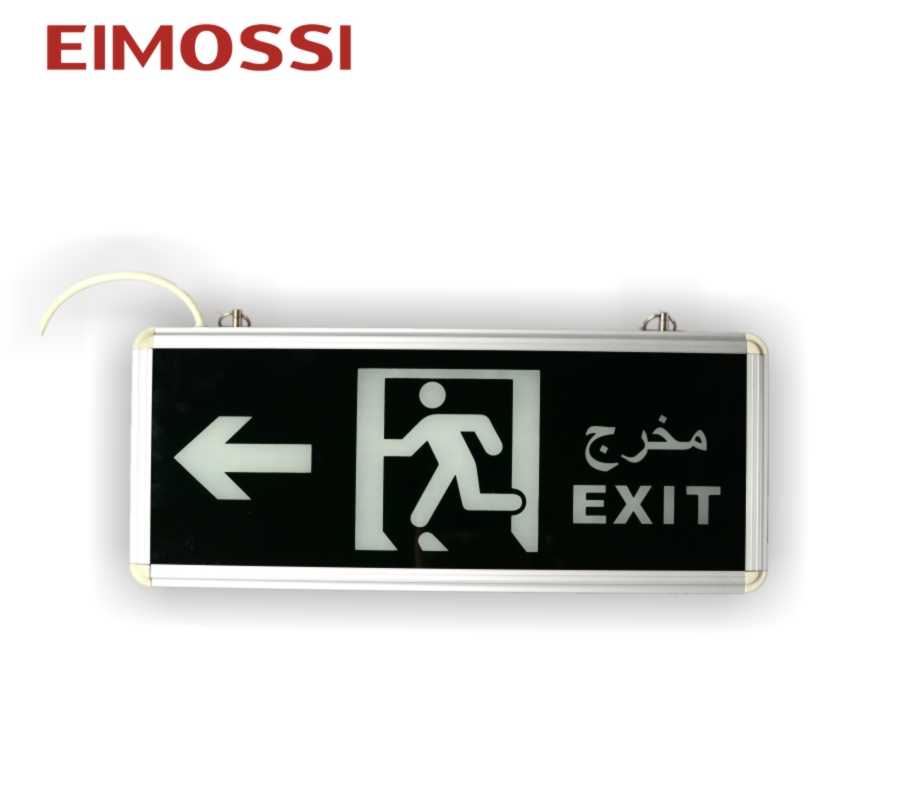 Aluminum 3Hours fire exit light running man exit sign