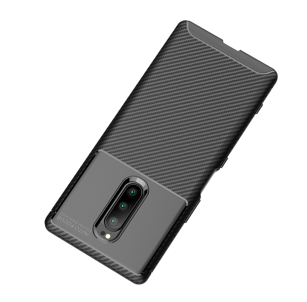 New Premium Shock Protection Carbon Fiber Skin TPU Silicone Case For Sony Xperia XZ4