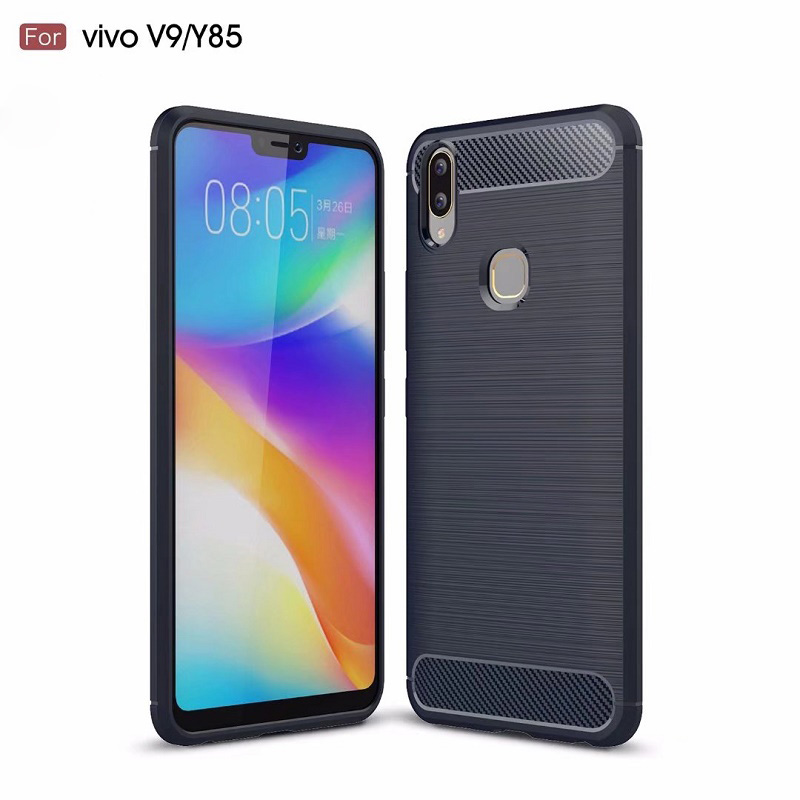 Carbon Fiber Tpu case For Vivo V9 / Y85 Soft CF Cover