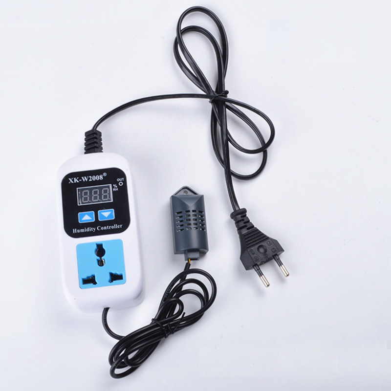 Digital Humidity Controller EU Plug Humidity sensor W2008 Intelligent Digital Thermostat 220V 12V 24V