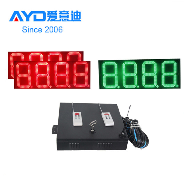 Super Bright LED Gas Price Sign, 7 Segment 8Inch Outdoor Used Gas Station Advertising Signs with Control Box