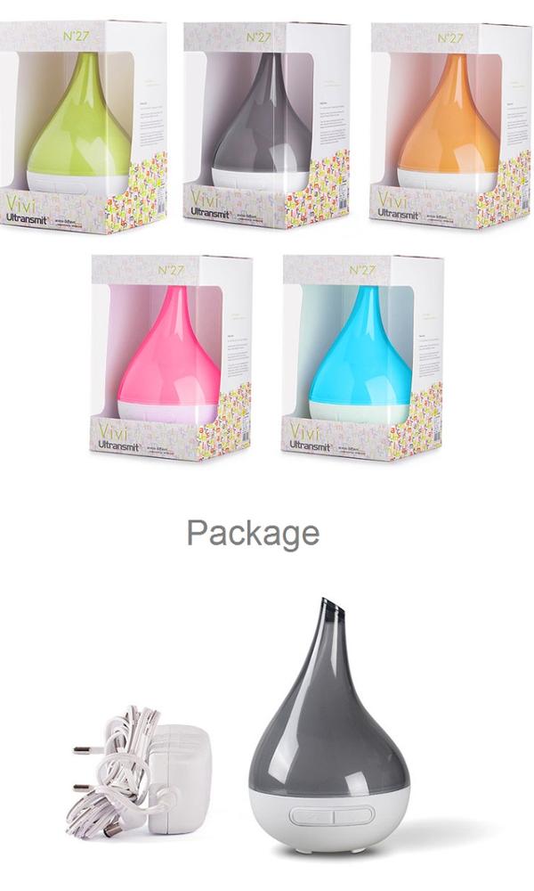 Unique-Breathing LED Light Diffuser, Essential Oil Aromatherapy Gift  Diffuser  with Elegant Vase-shape & Easy Operation