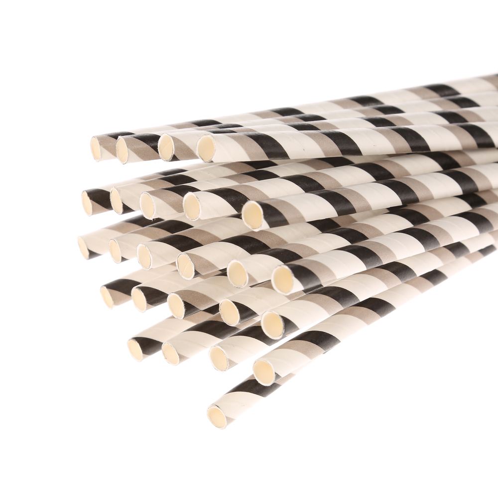 100pcs/lot Three Color Stripe Straws Food Grade Paper Straws for Birthday Wedding Baby Shower Celebration and Party