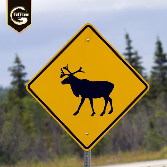 2019 Best quality Safety Road Signs Warning kangaroo animal crossing Traffic Sign