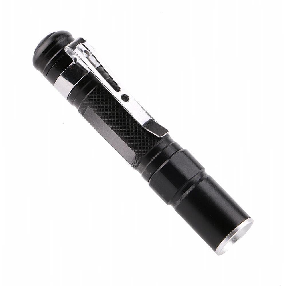 Mini-Aluminium Alloy XPE High Bright Focus Led Pen Flashlight Pocket Clip With Zoom Led