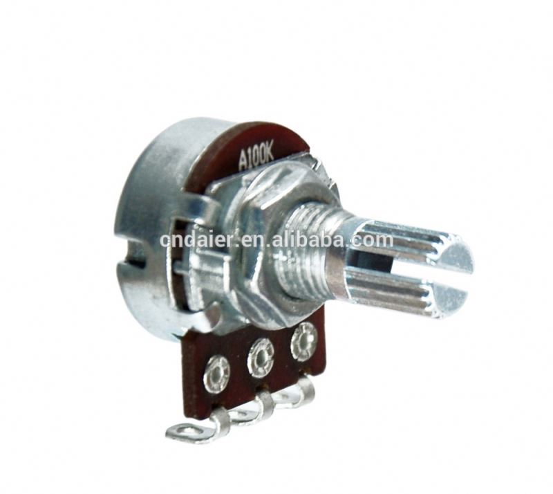 16K4 single short shank 100k rotary potentiometer with switch