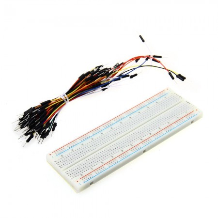 830 Tie Points Solderless Breadboard PCB Test Board 65 Jumper Cable Wires Kit