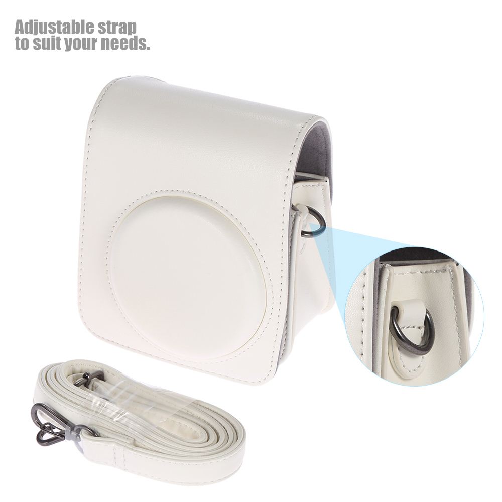 Classic Vintage PU Leather Camera Bag Compact Case Bag for Instax Mini 70 Instant Film Camera with Shoulder Strap
