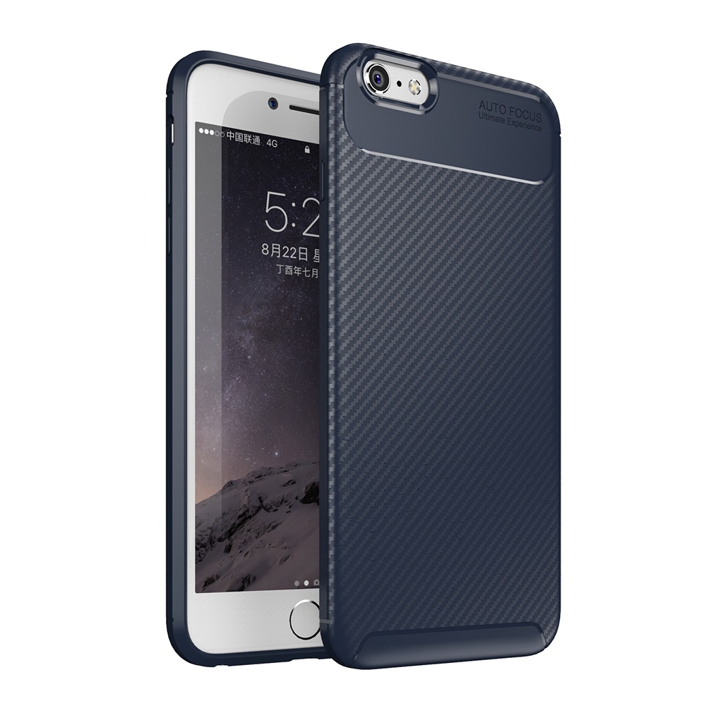 New Premium Shock Protection Carbon Fiber Skin TPU Silicone Case For iPhone 6 6S Plus