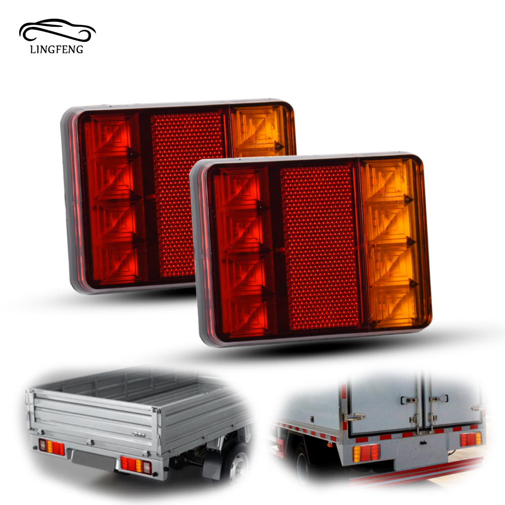 High Quality Rectangular Rear Lamp For Truck 12v rear tail light truck lamp Light