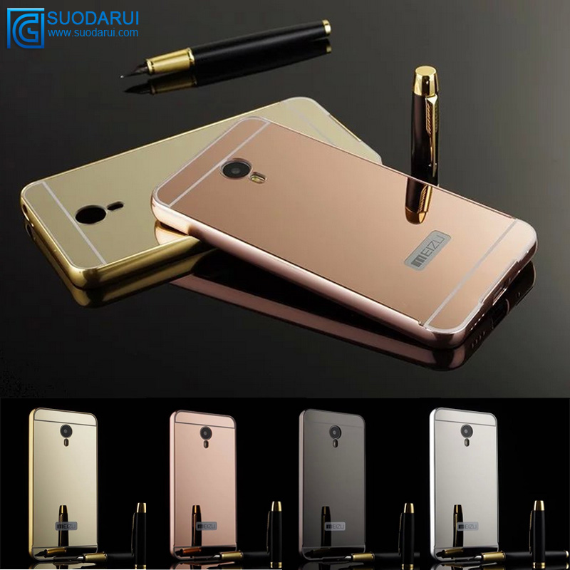 High quality Luxury aluminum metal mirror case for Meizu MX5 mirror back cover case