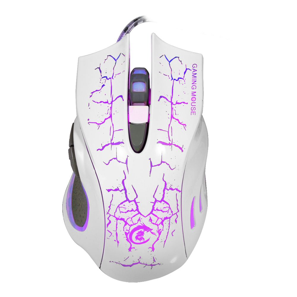 Adjustable 5500DPI/CPI 6D Button Optical Wired Gaming Mouse Gamer Mouse USB 7 Color LED Light USB Wired for Professional Gamers