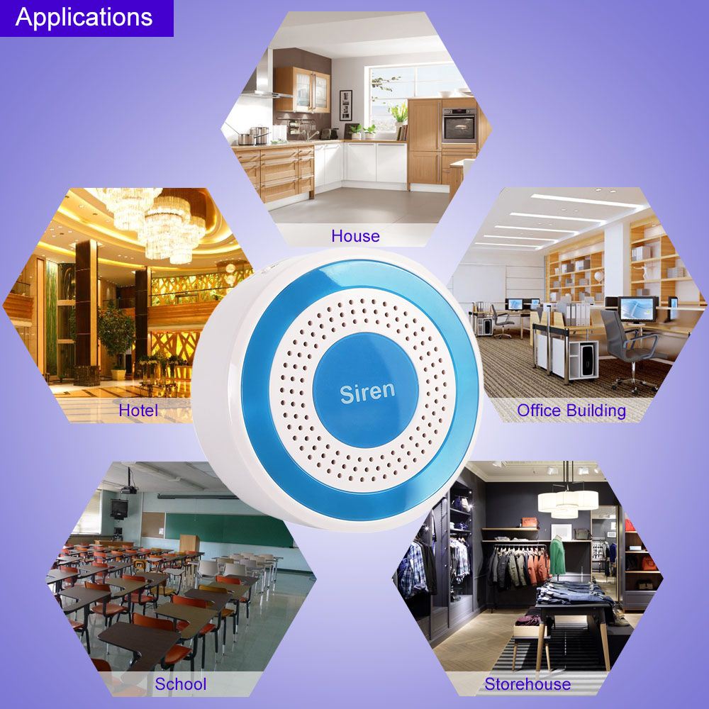 High Quality Wireless Indoor Strobe Siren for GSM Home School Office Alarm System Flash GSM Strobe Siren