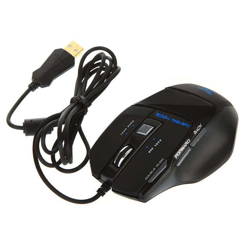 Dual-mode 7 Buttons USB Wired Mouse 800/1200/1600/2000 DPI Adjustable Optical Mause Gaming Mouse Gamer Mice for Game Multi-media