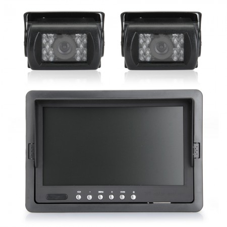 7 TFT Car Rear View Monitor IR Reverse 18 LED Night Version Camera 2 10M Cable